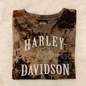 VTG reworked Harley Davidson cropped tee